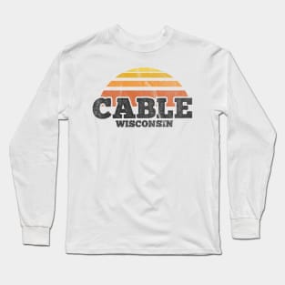 Cable Wisconsin Vintage Long Sleeve T-Shirt